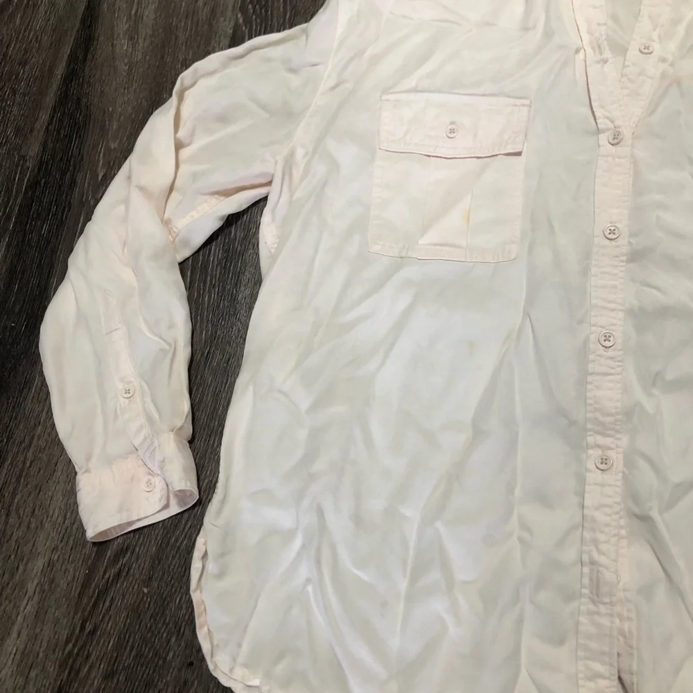 FatFace Peach Pink Button Front Utility Blouse - Size 8 - Picture 3 of 11
